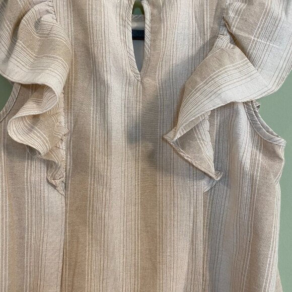 Altar'd State Cream Ruffled Midi Dress SIze‎ Small NEW NWT - Picture 4 of 5